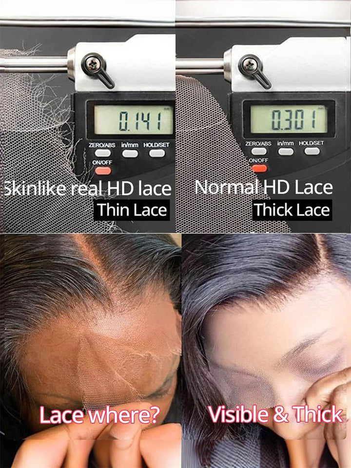 Water Wave  Human Hair Swiss Lace 6X1.5 Lace Wig Preplucked Hairline 250% Density Wigs