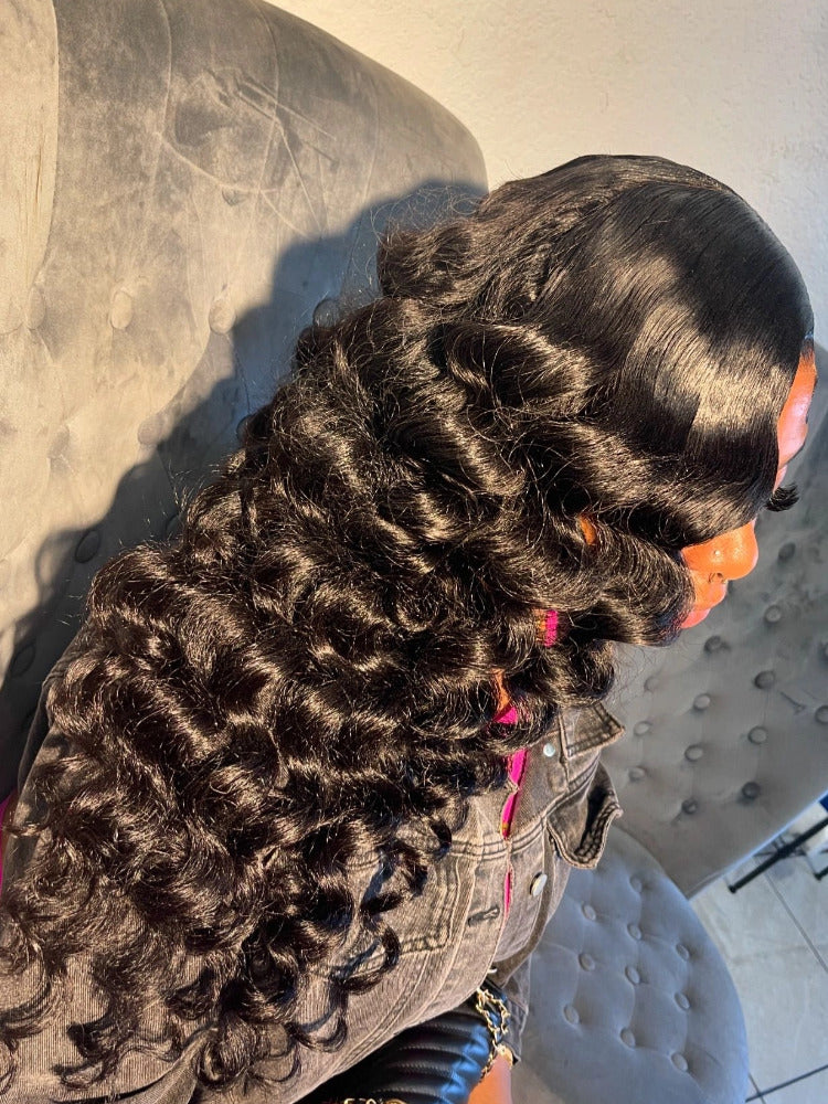 Loose Wave Human Hair Wig Wear Go 9x6 HD Glueless Lace Wig Natural Black Color For Woman