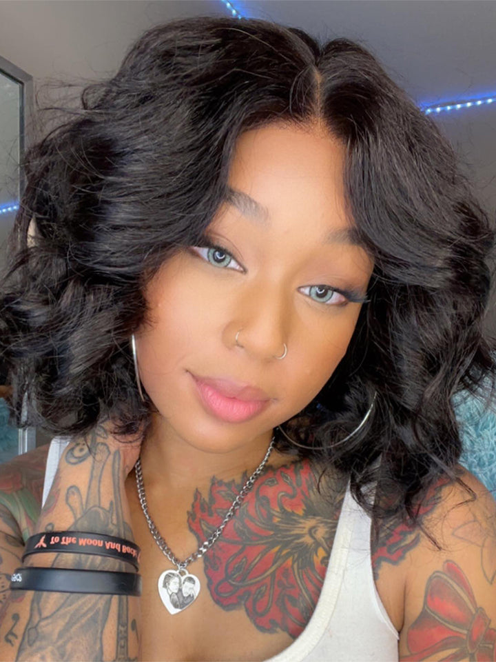 Bob Straight T part Lace Closure Wig 6x1.5 Lace Human Hair Bob Wig For Women