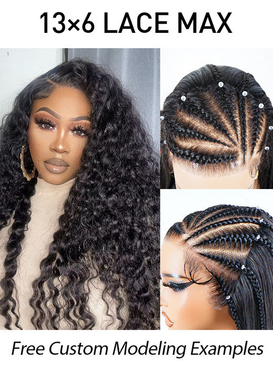 PEARL WIG Deep Wave Human Hair Ready Go Pre-Cut  Human Hair Wig Glueless 13x6  HD Lace Frontal Wigs