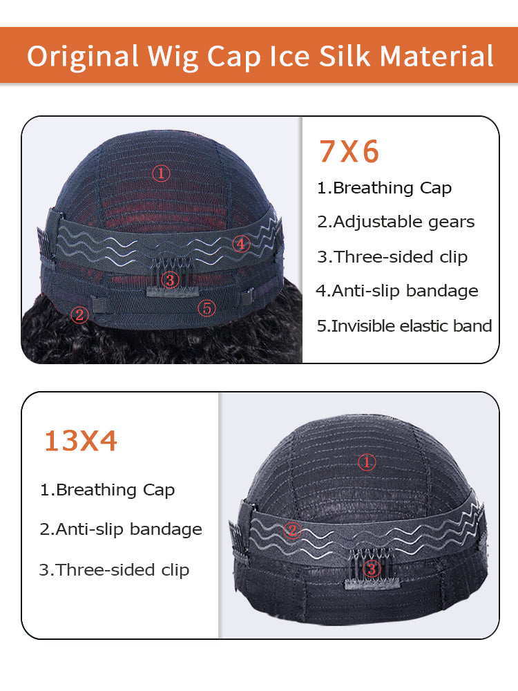 Pre-Braiding Deep Wave Wig Glueless Wigs Mini Knot Pre-Cut 7x6 Lace 100% Human Hair Wig