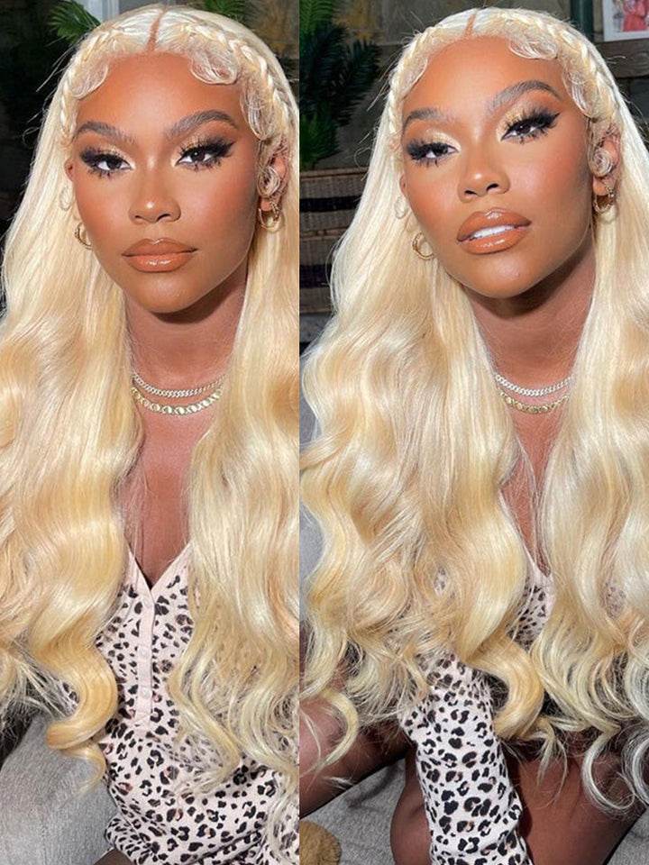 PEARL WIG Blonde Body Wave Human Hair Wigs 13x4 HD Transparent Lace Human Hair Wig