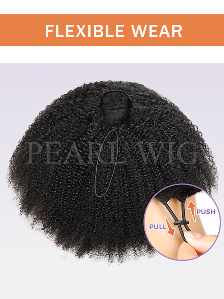3 In 1 Half Wig | Kinky Curly Glueless Half Wig Invisible Hairline Protective Style Beginner Friendly