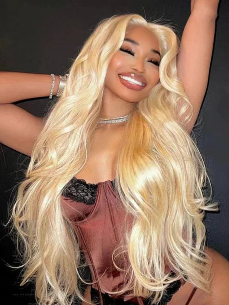 PEARL WIG Blonde Body Wave Human Hair Wigs 13x4 HD Transparent Lace Human Hair Wig