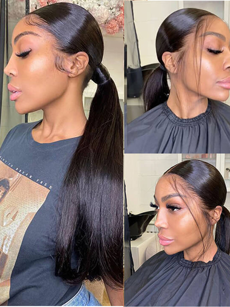 Straight Human Hair Wig 360 Lace Frontal Wig 250% Density Wig