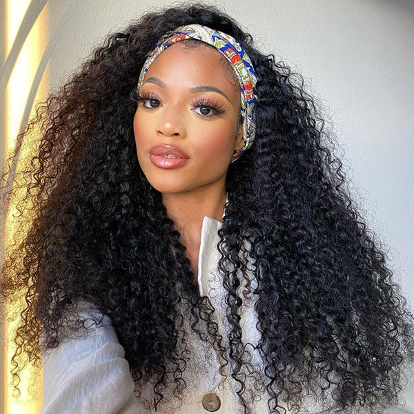 3 In 1 Half Wig | Kinky Curly Glueless Half Wig Invisible Hairline Protective Style Beginner Friendly