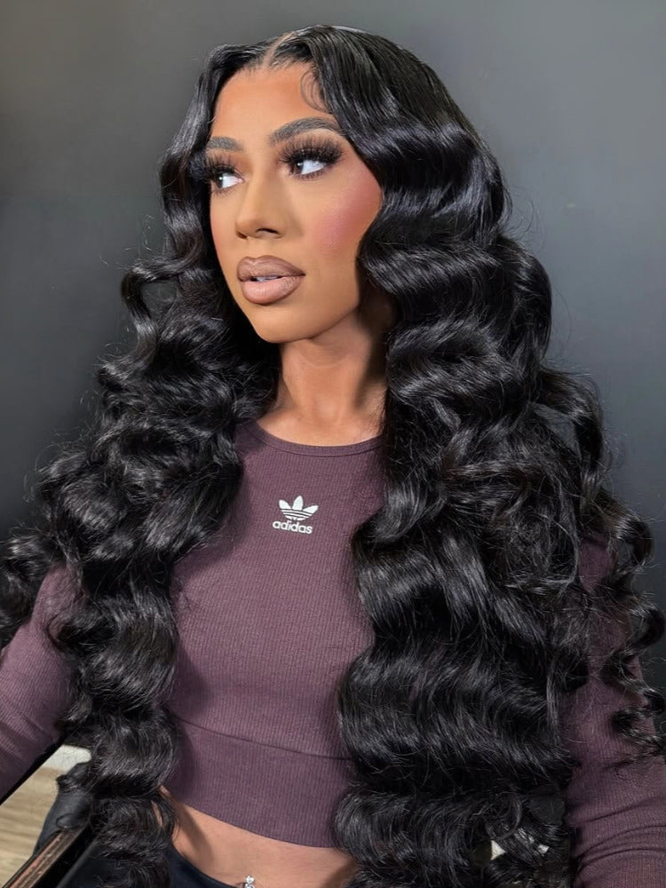 Loose Deep Wave Wigs 13x4 HD Lace Closure Wig Transparent Lace Pre Plucked Wigs