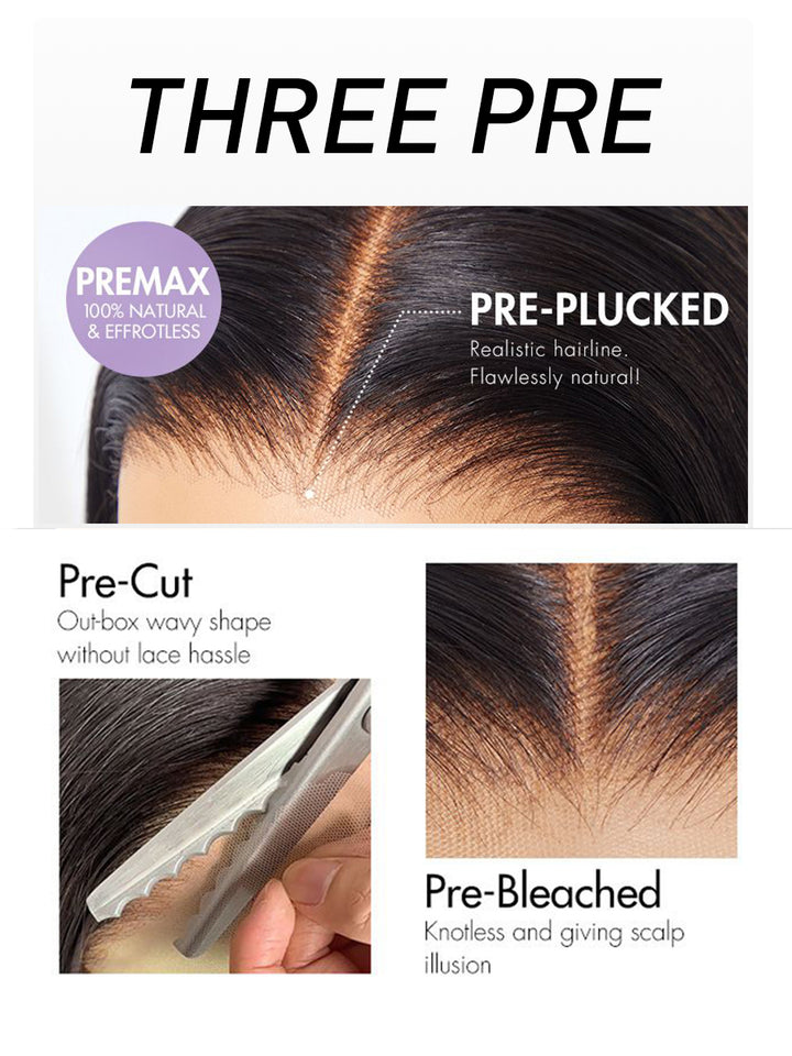 Straight Wig 5x5 Glueless  100% Human Hair Wig 250% Density Pre-Plucked With Baby Hair