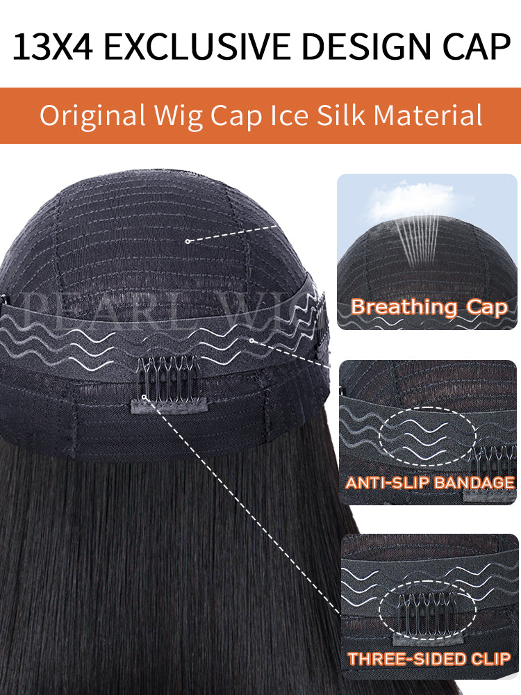 Straight Human Hair Wig Pre-Braiding Wear And Go Wig 13x4 HD Transparent Lace Front Wigs