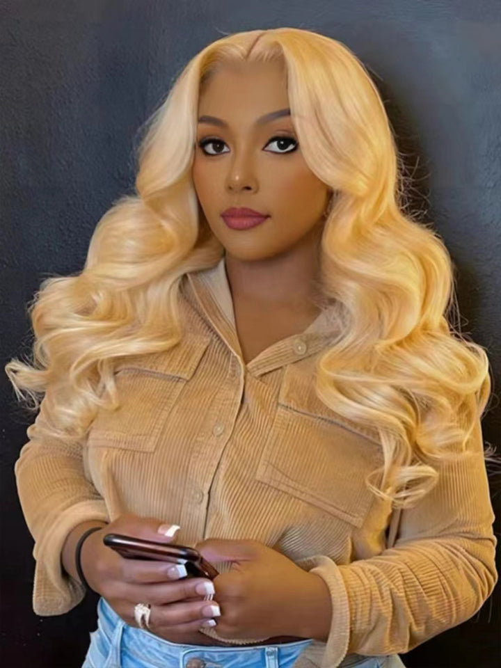 PEARL WIG Blonde Body Wave Human Hair Wigs 13x4 HD Transparent Lace Human Hair Wig