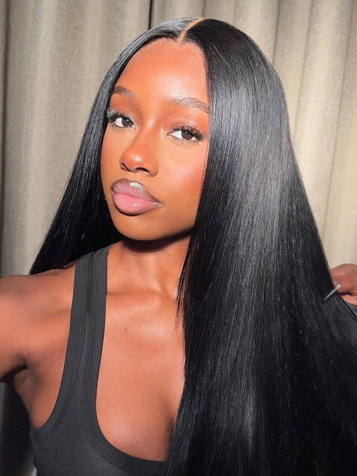 Straight Pre-Bleached Knots Wig Wear Go 9×6 HD Lace  Glueless Wig  100% Human Hair