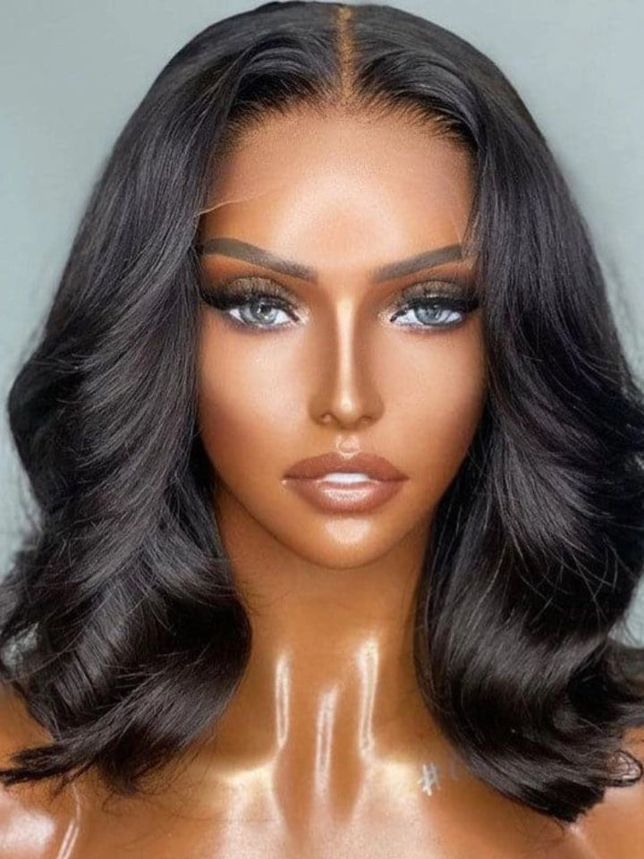 Bob Straight T part Lace Closure Wig 6x1.5 Lace Human Hair Bob Wig For Women