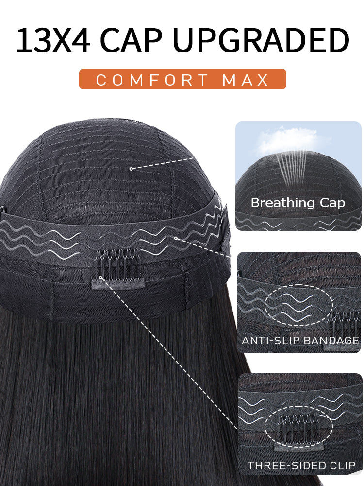 1 SEC INSTALL WIG | Silky Blunt Cut Glueless Bob Straight 13x4 Pre-Cut Lace HD Lace Wig