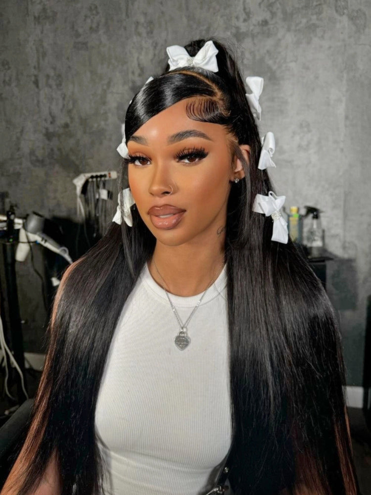 Straight Human Hair Wig 360 Lace Frontal Wig 250% Density Wig