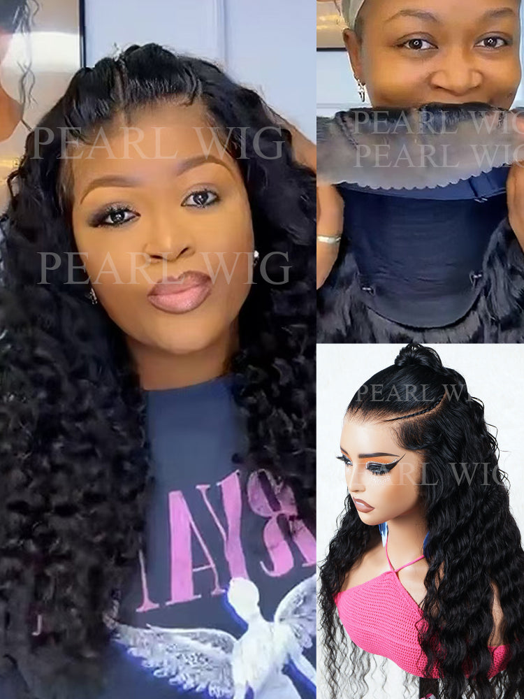 Pre-Braiding Ready To Go Loose Deep Wave Wig 13x6 HD Transparent Lace Front Wigs