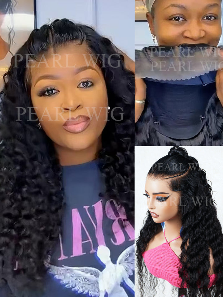 Pre-Braiding Ready To Go Loose Deep Wave Wig 13x6 HD Transparent Lace Front Wigs