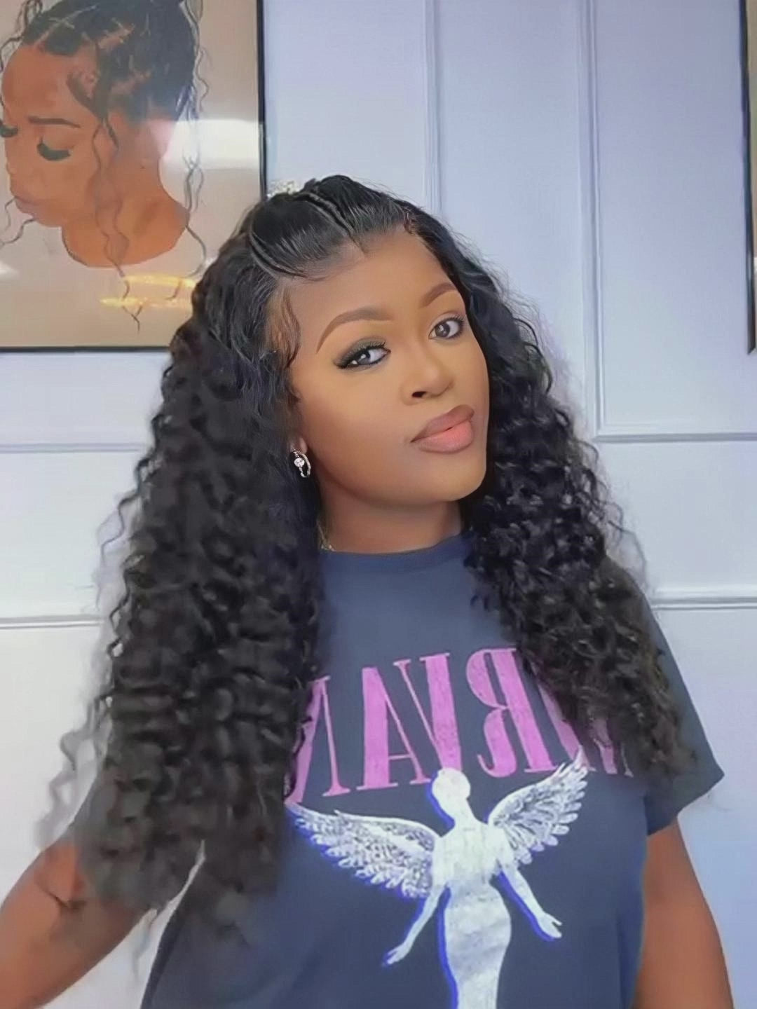 glueless loose deep wave wig