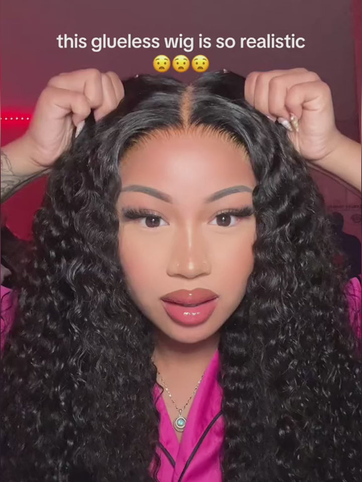 Water Wave  Human Hair Swiss Lace 6X1.5 Lace Wig Preplucked Hairline 250% Density Wigs