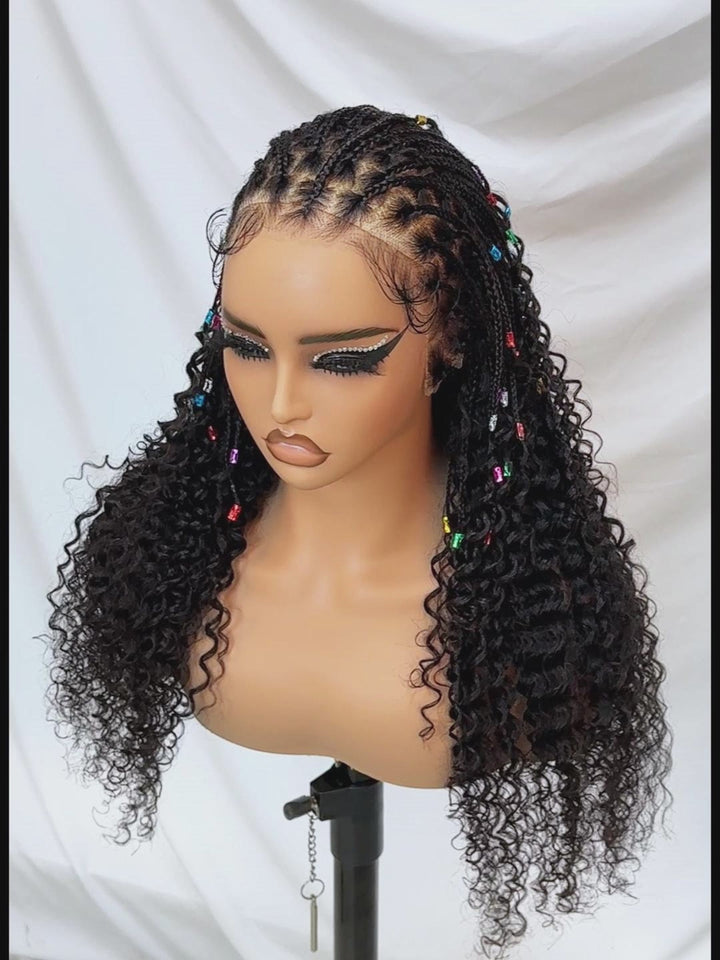 pre braiding kinky curly lace wig