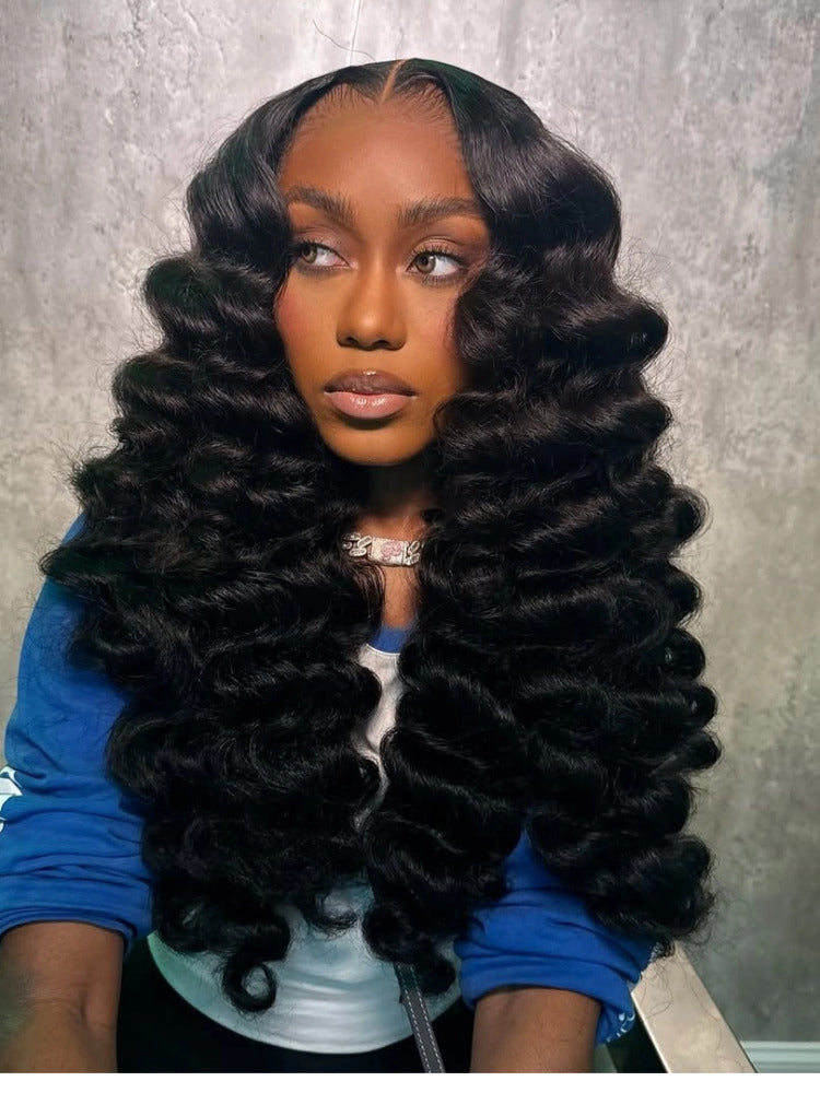 Loose Wave Human Hair Wig Wear Go 9x6 HD Glueless Lace Wig Natural Black Color For Woman