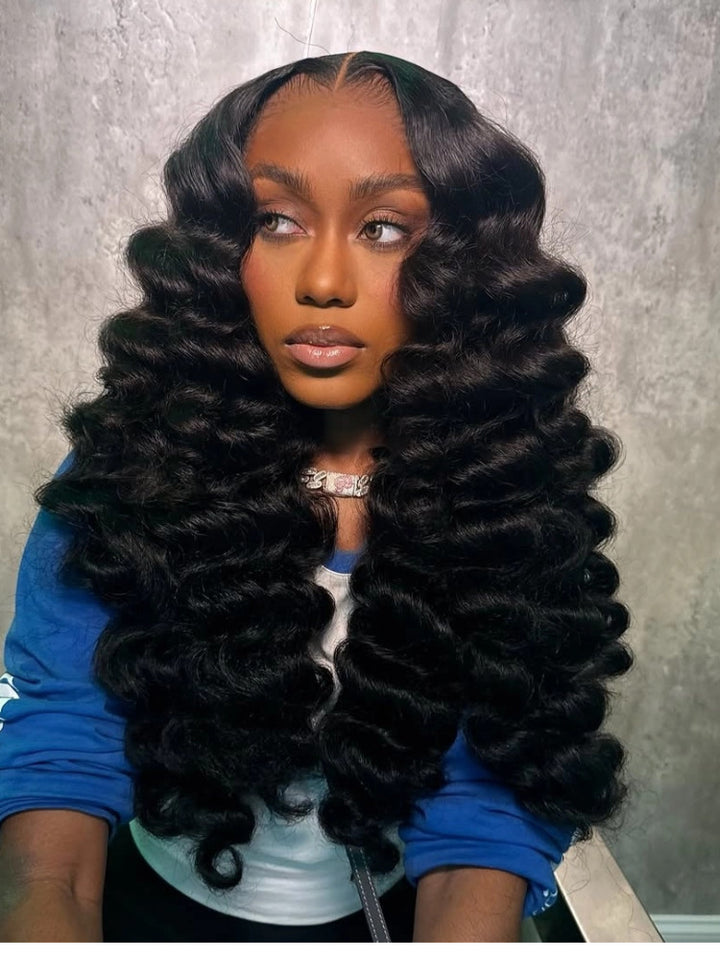 Loose Wave Human Hair Wig Wear Go 9x6 HD Glueless Lace Wig Natural Black Color For Woman