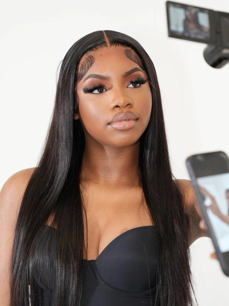 PEARLWIG 13x6 MAX HD Lace Ready Go Pre-Cut Straight Human Hair Glueless Human Hair Wig