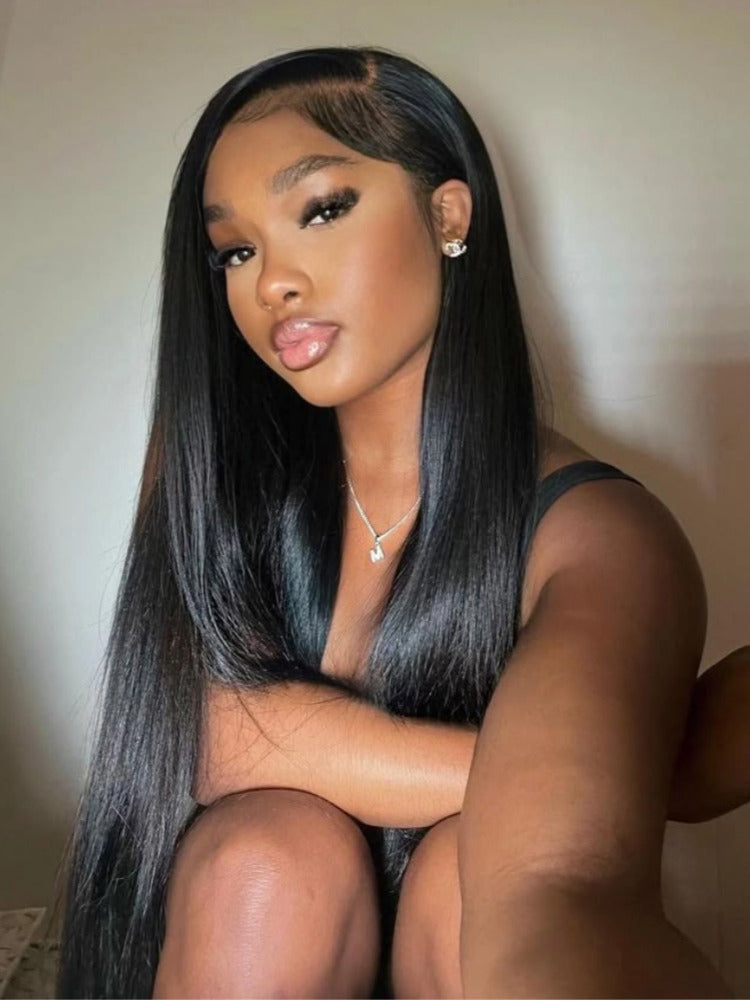 Easy To Wear Straight Human Hair 13x4  Lace Front Wigs HD Transparent 100% Virgin Hair Human Hair Wig