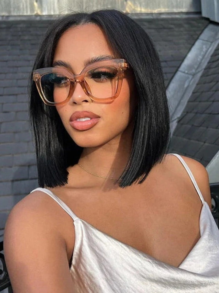 Bob Straight T part Lace Closure Wig 6x1.5 Lace Human Hair Bob Wig For Women