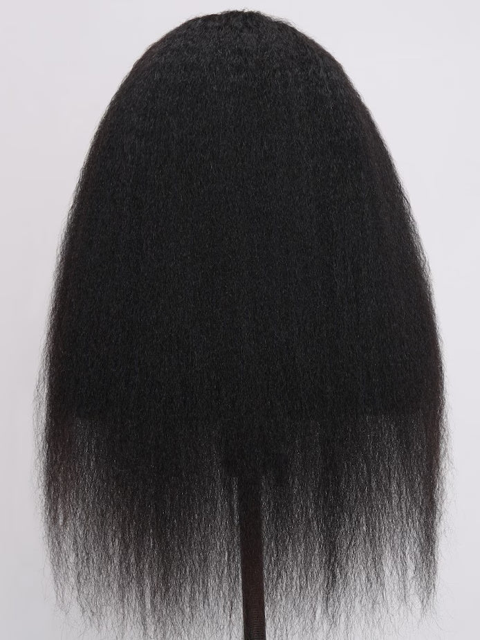 Kinky Straight Hair Wigs 13x6 HD Lace Pre Cut Lace Frontal Wigs