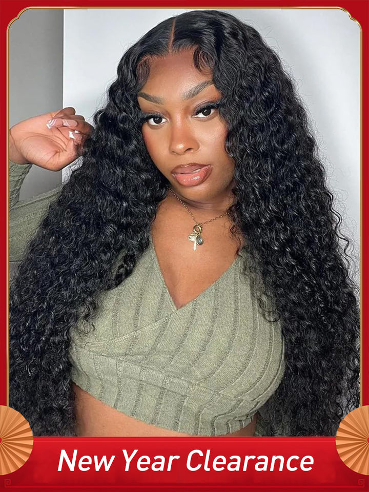 PEARL WIG 5x5 HD Lace Closure 100% Glueless Wigs Human Hair Water Wave  Invisible Knot Wig