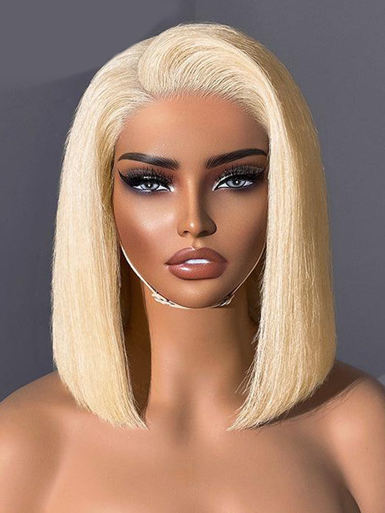 Straight Bob Blonde 613 Wig 5x5  HD Lace Closure 100% Human Hair Glueless Lace Wig