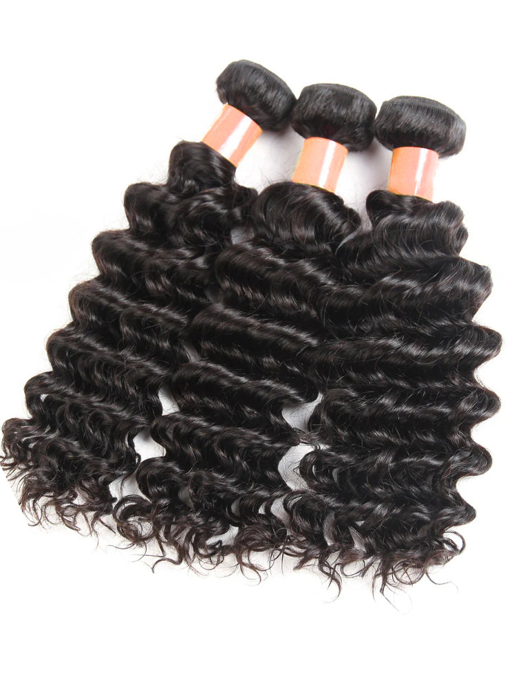 Brazilian Deep Wave Bundles 100% Unprocessed Virgin Human Hair Bundles For Women