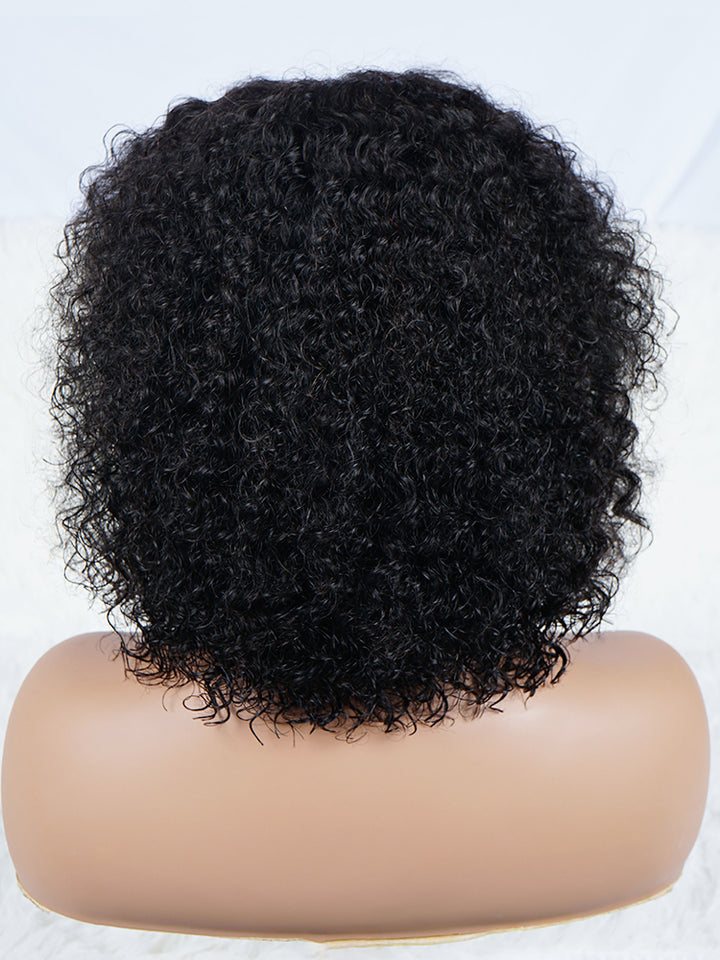 Kinky Curly T Part Wigs Human Hair Pre Plucked Bob Wig Human Hair Lace Front Wigs