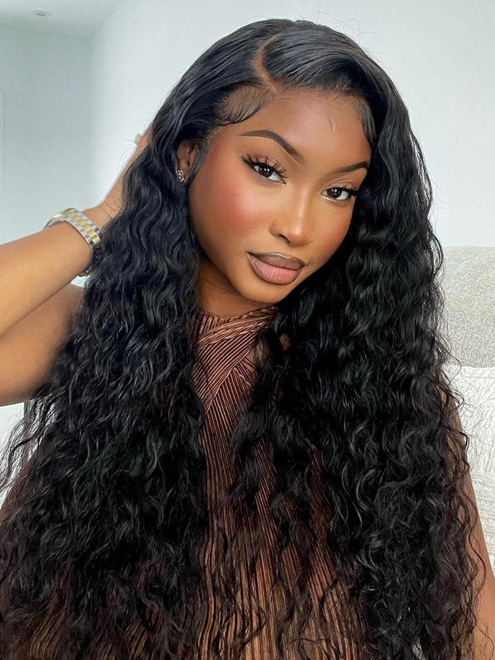 Water Wave Human Hair 13x4  Lace Front Wigs Easy To Wear HD Transparent Human Hair Wig