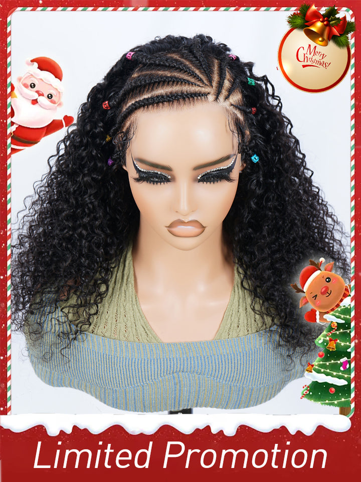 Kinky Curly Human Hair Wig Pre-Braiding 13x4 HD Lace Front Wigs 250% Density Pre Cut Lace Wig