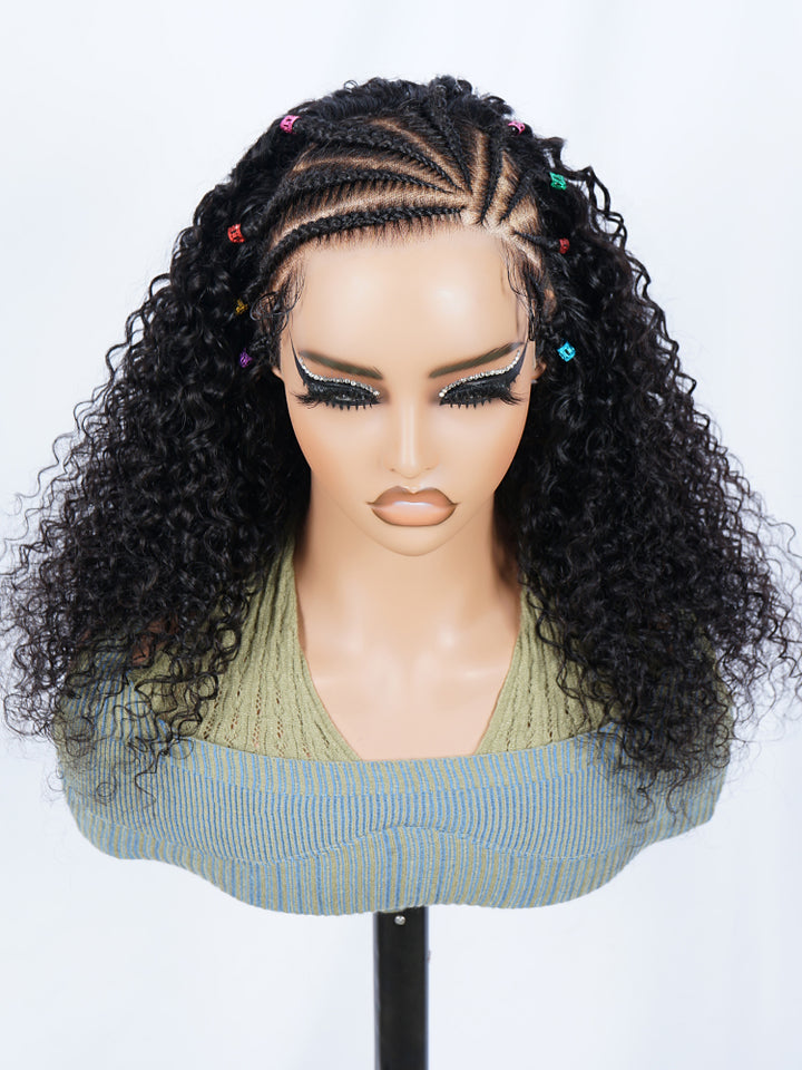 Kinky Curly Human Hair Wig Pre-Braiding 13x4 HD Lace Front Wigs 250% Density Pre Cut Lace Wig