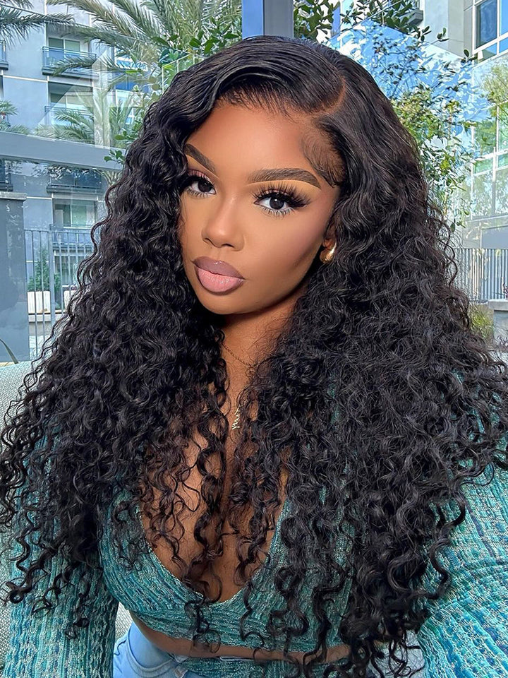 PEARL WIG Pre-Everything  Deep Wave Human Hair Invisible Knot 7x6 HD Transparent Lace Wig