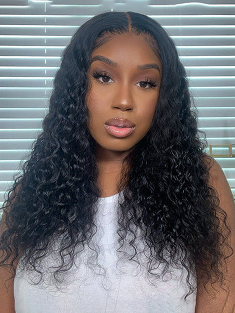 PEARL WIG 5x5 HD Lace Closure 100% Glueless Wigs Human Hair Water Wave  Invisible Knot Wig