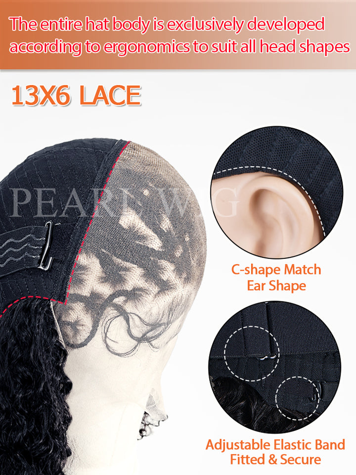 Pre-Braiding Deep Wave Human Hair Wig 13x6 MAX HD Lace Front Wigs180%/ 250% Density Wig