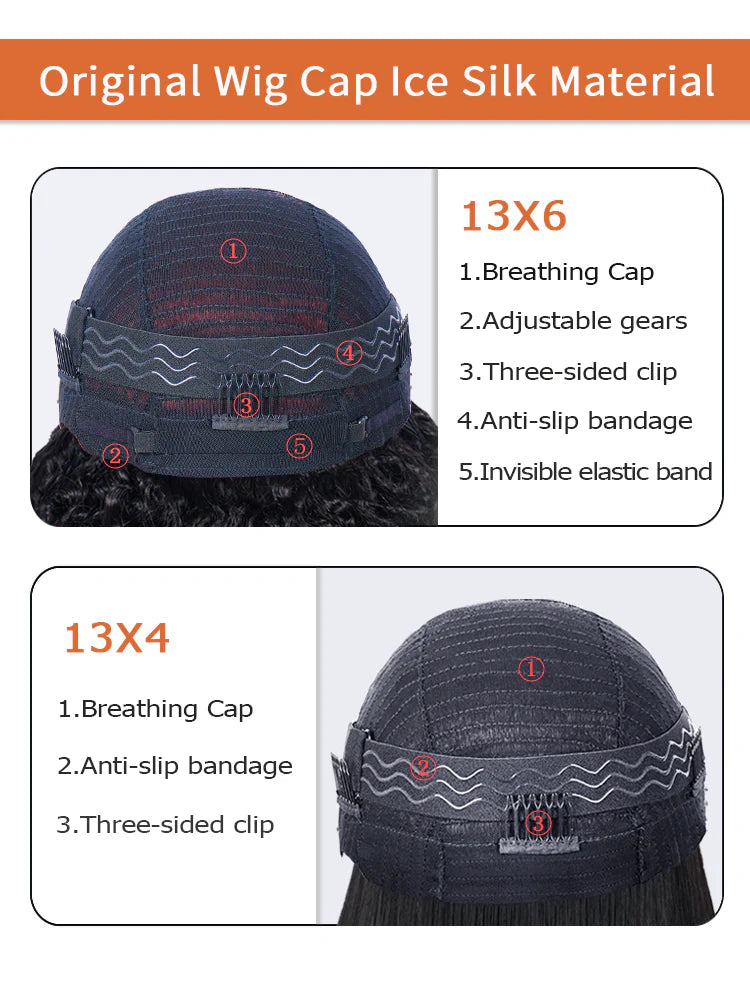 Deep Wave Human Hair Lace Front Wigs 13x4 Glueless HD Lace Wig Natural Black With Baby Hair