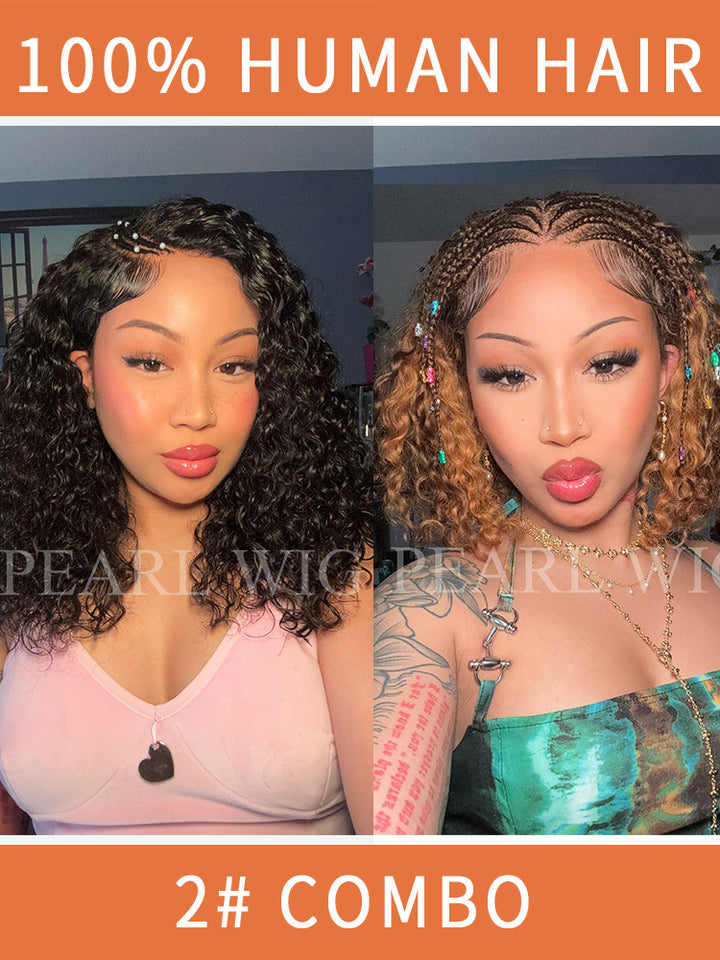(Summer Clearance)Curved Moon Water Wave Human Hair Wig 5x5 HD Transparent Lace Front Wigs(Special products are not eligible for other discounts)