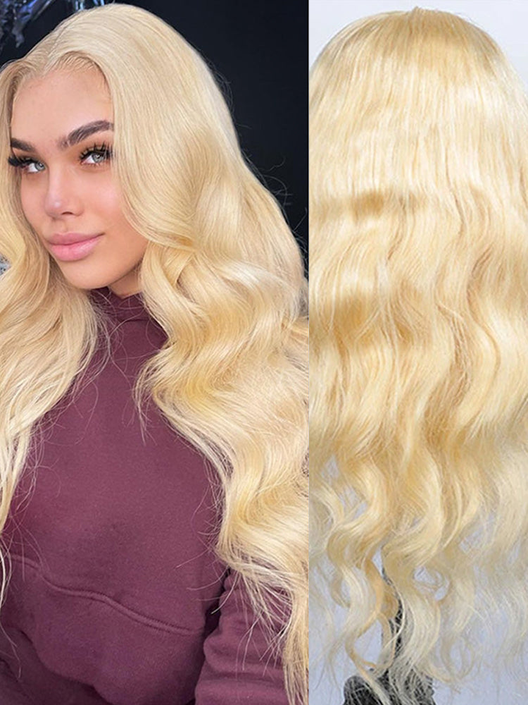 PEARL WIG Blonde Body Wave Human Hair Wigs 7x6 HD Transparent Lace Human Hair Wig