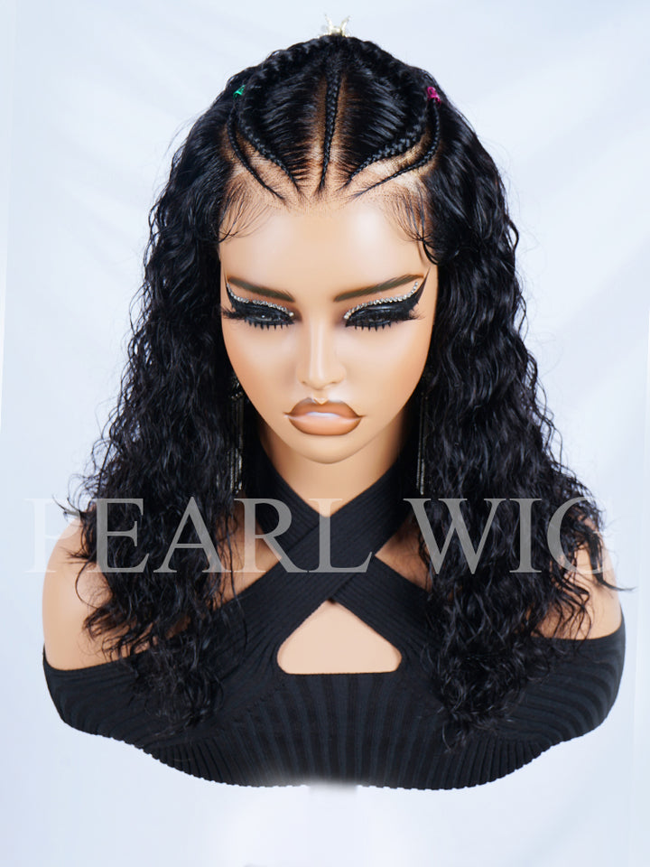 Pre-Braiding Deep Wave Wig Glueless Wigs Mini Knot Pre-Cut 7x6 Lace 100% Human Hair Wig