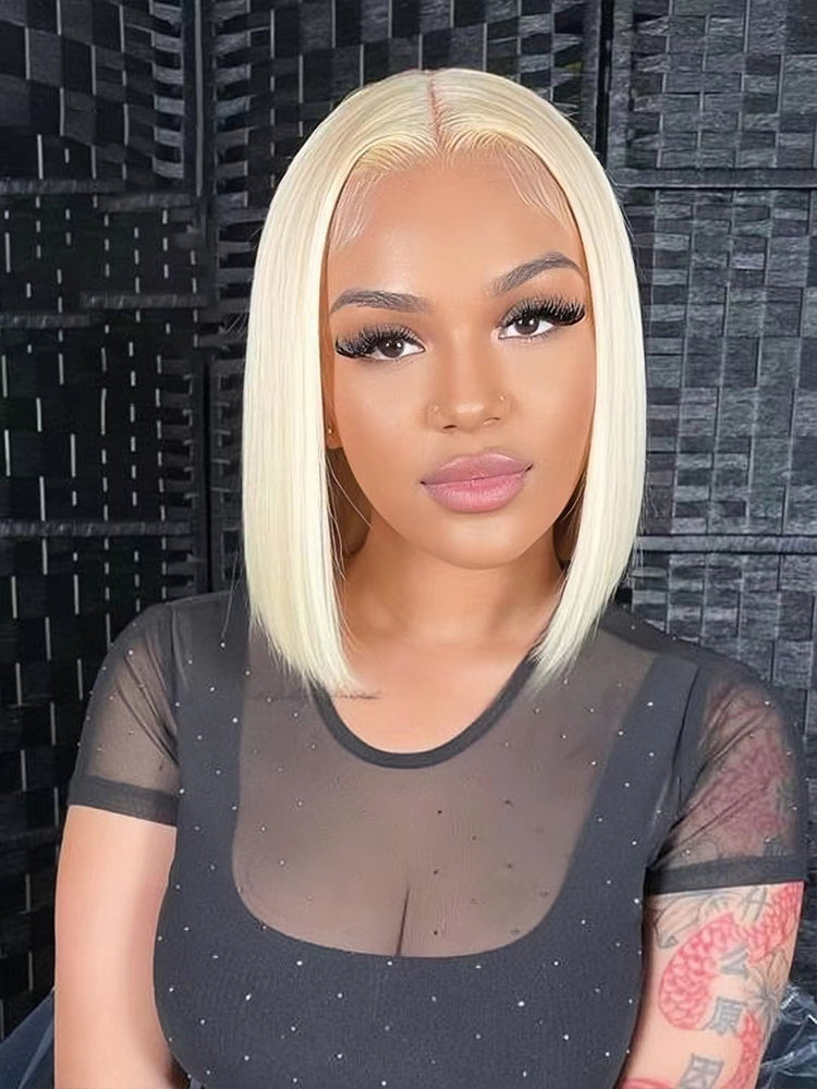 Straight Bob Blonde 613 Wig 5x5  HD Lace Closure 100% Human Hair Glueless Lace Wig