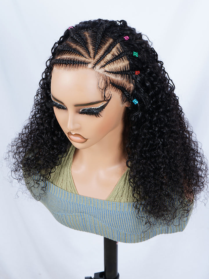 Kinky Curly Human Hair Wig Pre-Braiding 13x4 HD Lace Front Wigs 250% Density Pre Cut Lace Wig