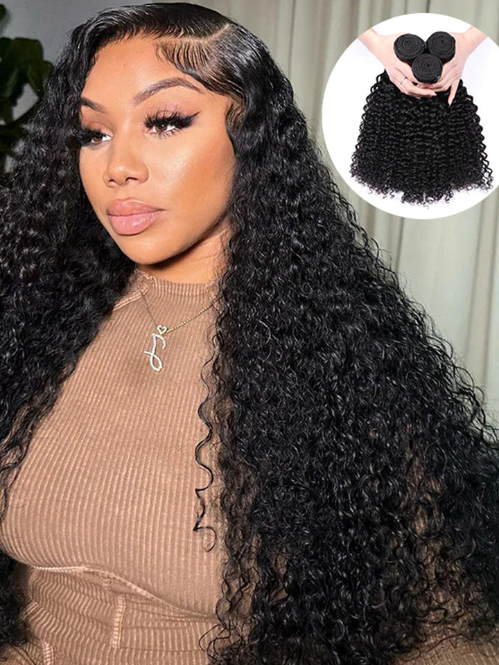 12A Curly Human Hair 3 Bundles 100% Unprocessed Brazilian Curly Hair Bundles Soft Remy Hair