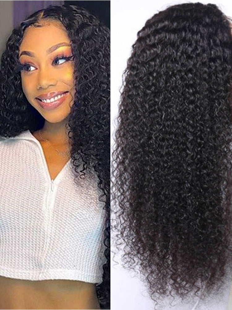 PEARLWIG Ready Go Pre-Cut 13x6 MAX HD Lace Kinky Curly Glueless Wig Human Hair