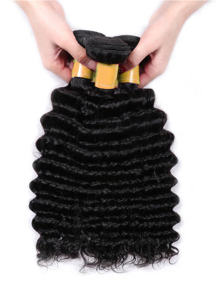 Brazilian Deep Wave Bundles 100% Unprocessed Virgin Human Hair Bundles For Women