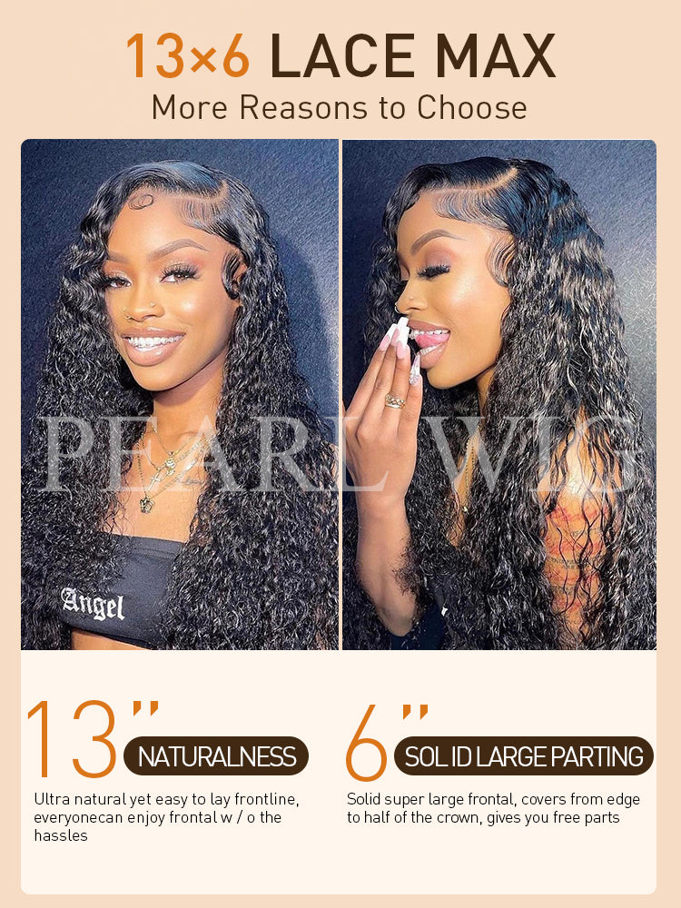 PEARL WIG Deep Wave Human Hair Ready Go Pre-Cut  Human Hair Wig Glueless 13x6  HD Lace Frontal Wigs