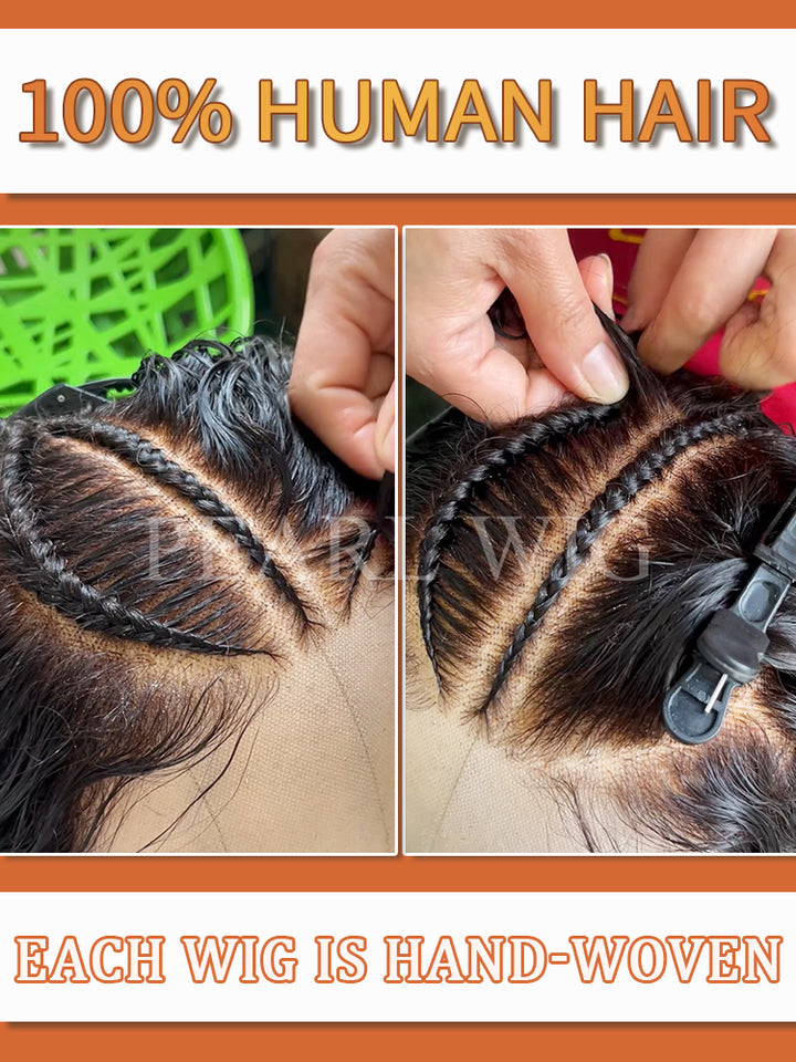 Pre-Braiding Deep Wave Human Hair Wig 13x6 MAX HD Lace Front Wigs180%/ 250% Density Wig
